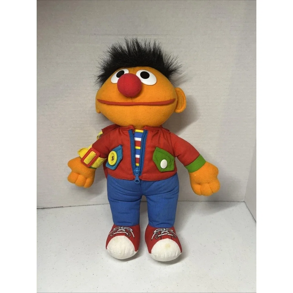 Vintage Playskool Sesame Street Dress Me Up Ernie Plush Doll 1990s